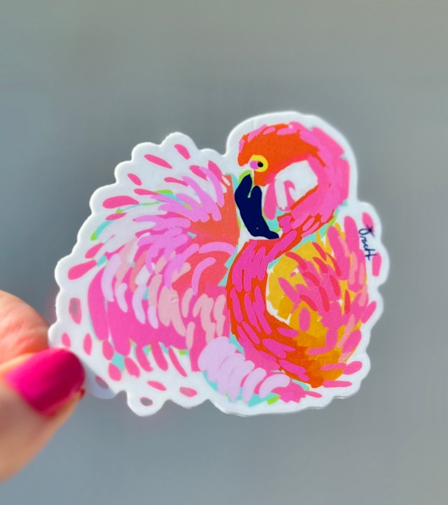 Pink Flamingo Sticker
