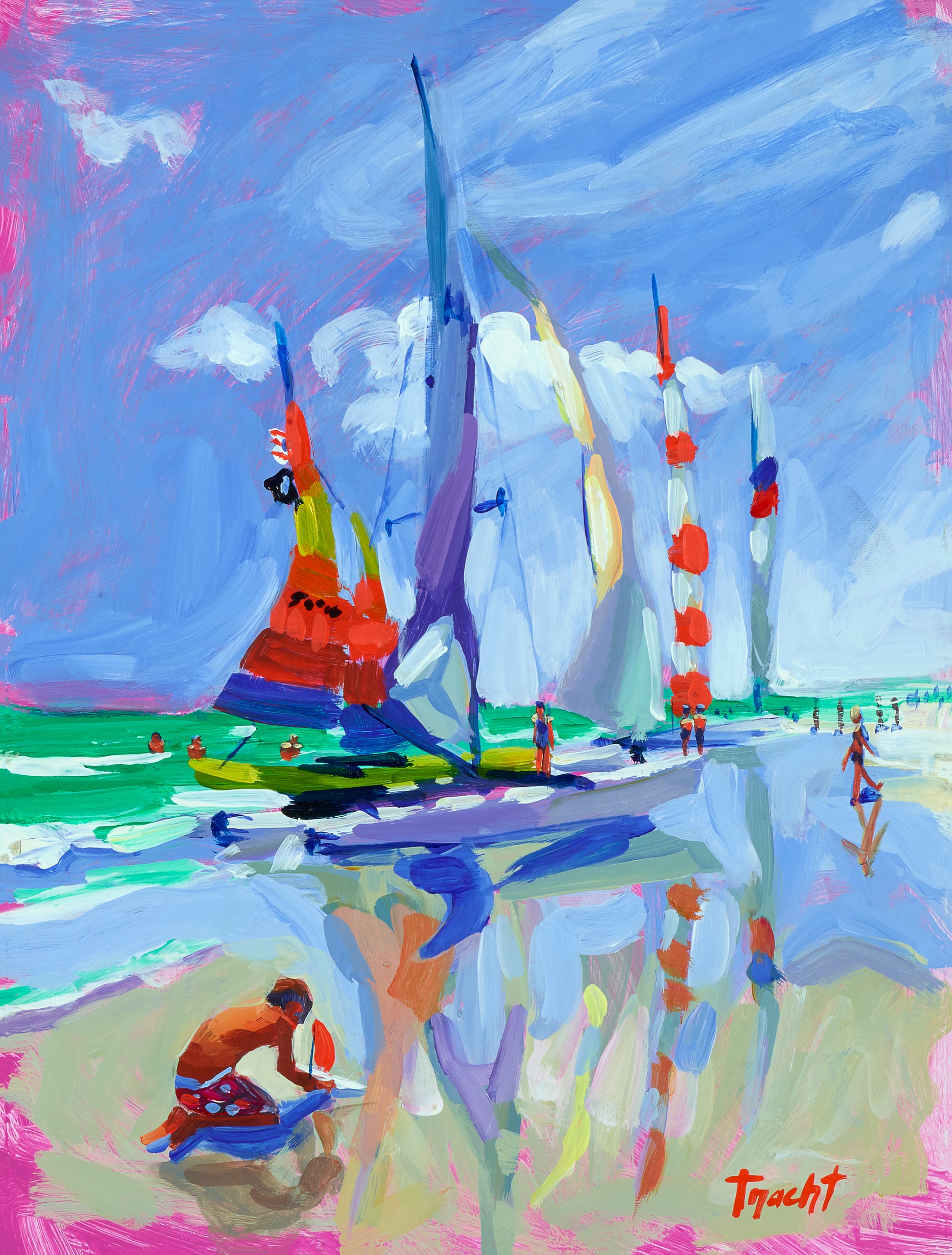 "Sailboat Reflections" Art Print