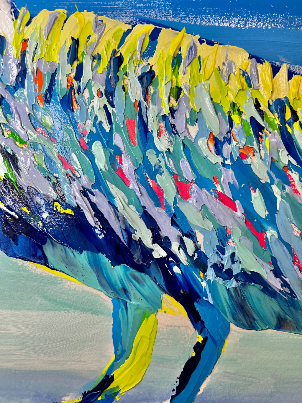 "Pelican Shores 35" 29x36 ORIGINAL Acrylic on Paper, Framed, OOAK