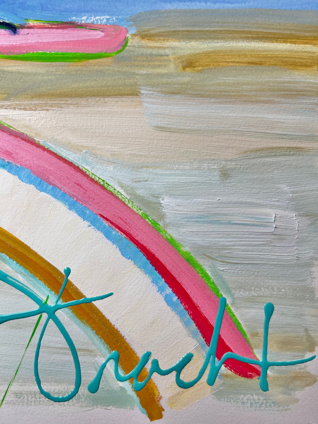 "Pelican Shores 35" 29x36 ORIGINAL Acrylic on Paper, Framed, OOAK
