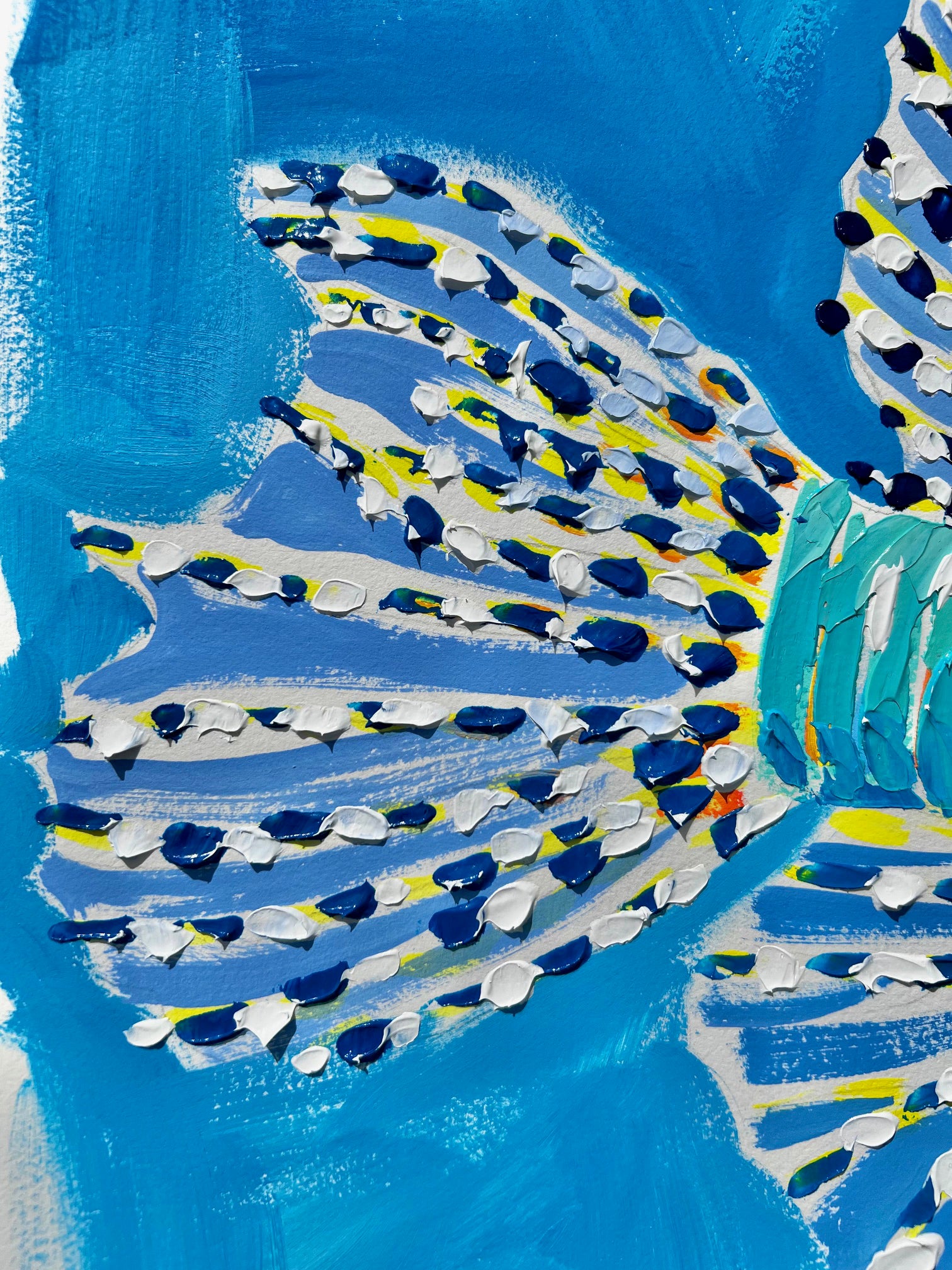 "Lionfish 2" 36x29 ORIGINAL Acrylic on Paper, Framed, OOAK