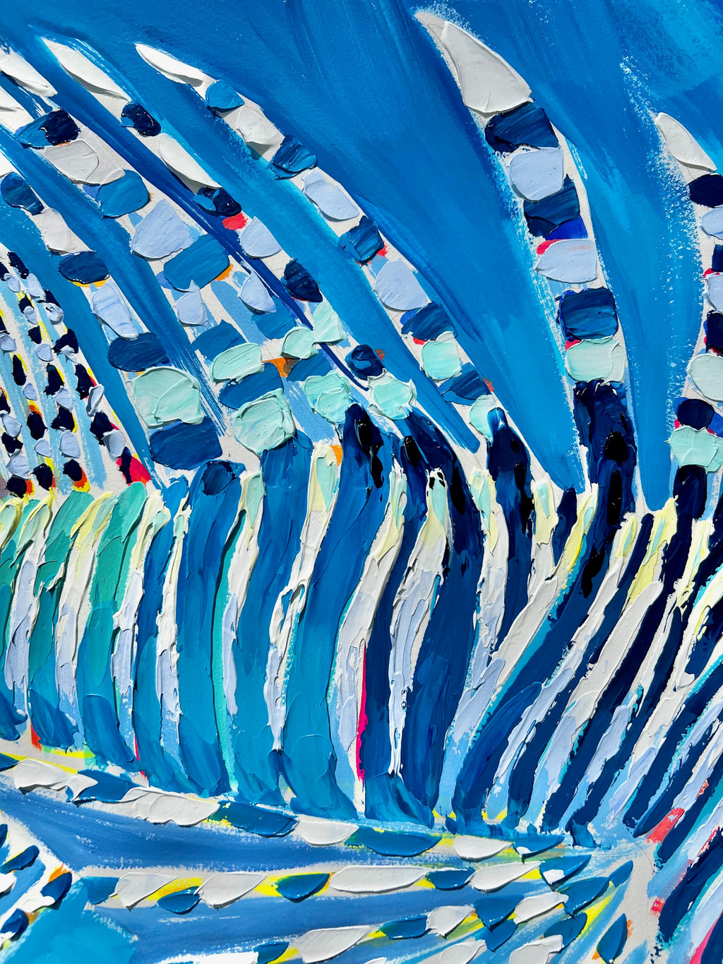 "Lionfish 2" 36x29 ORIGINAL Acrylic on Paper, Framed, OOAK