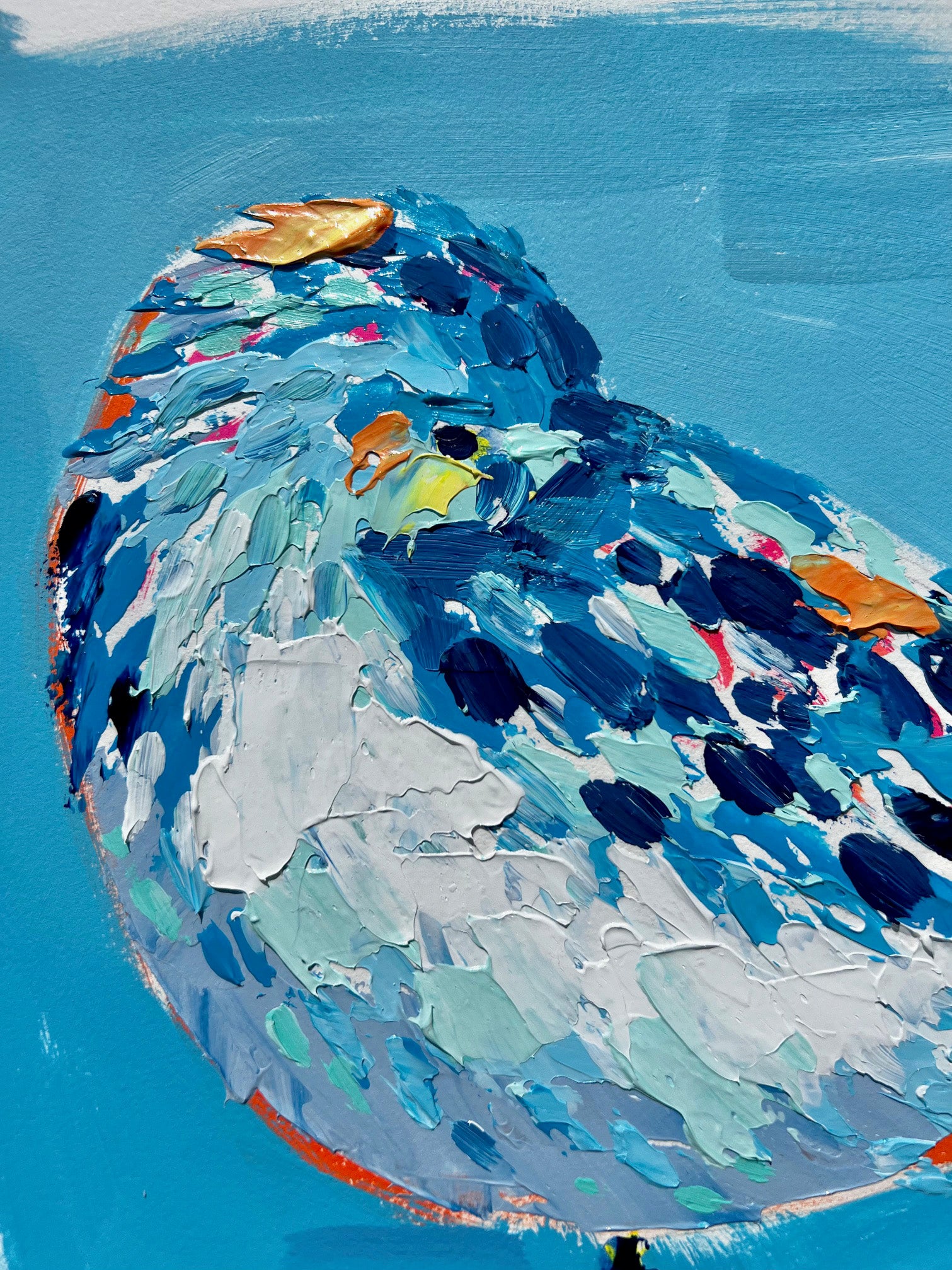 "Sandpiper Shores 57" 36x29 ORIGINAL Acrylic on Paper, Framed, OOAK
