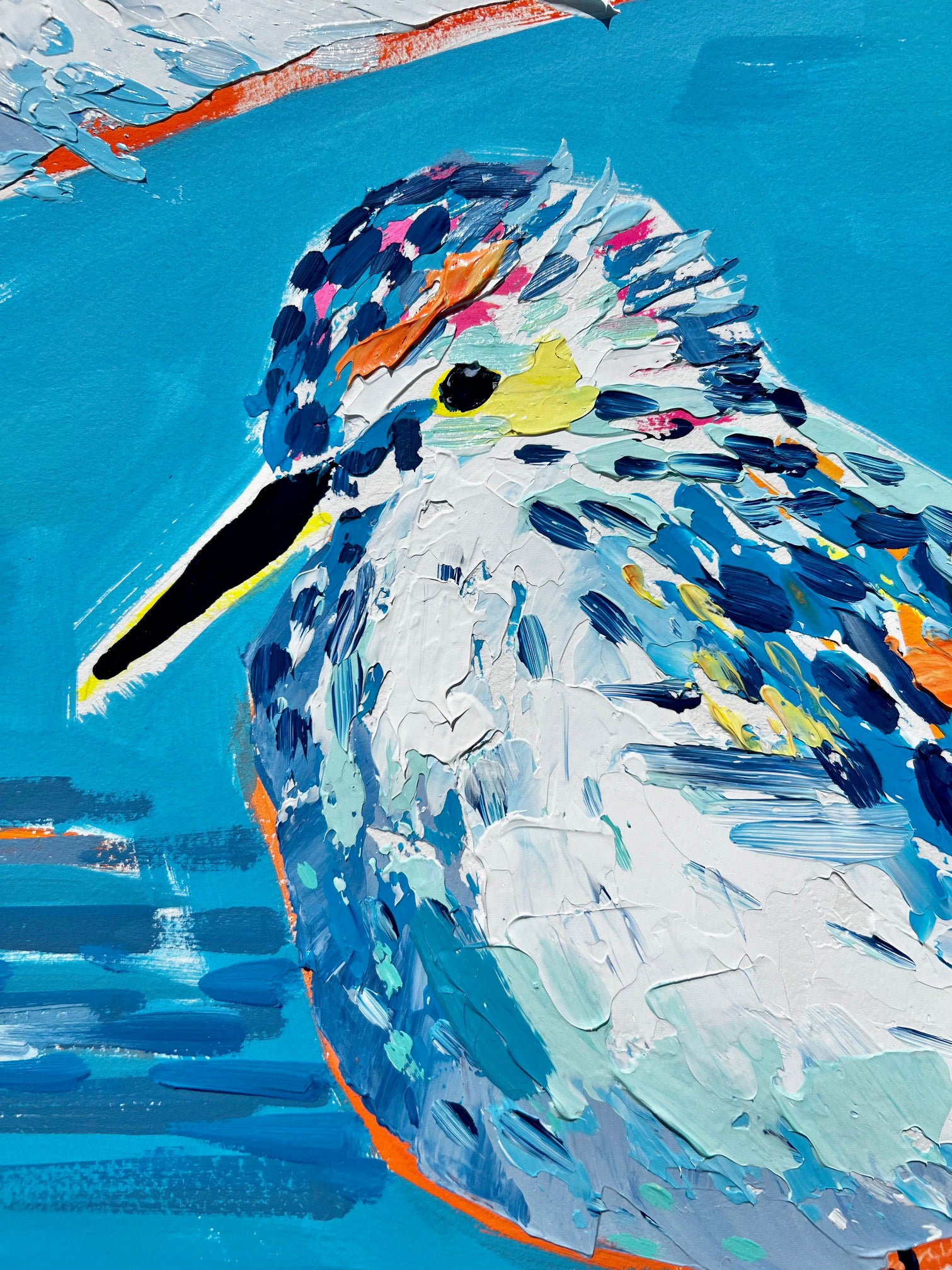 "Sandpiper Shores 57" 36x29 ORIGINAL Acrylic on Paper, Framed, OOAK